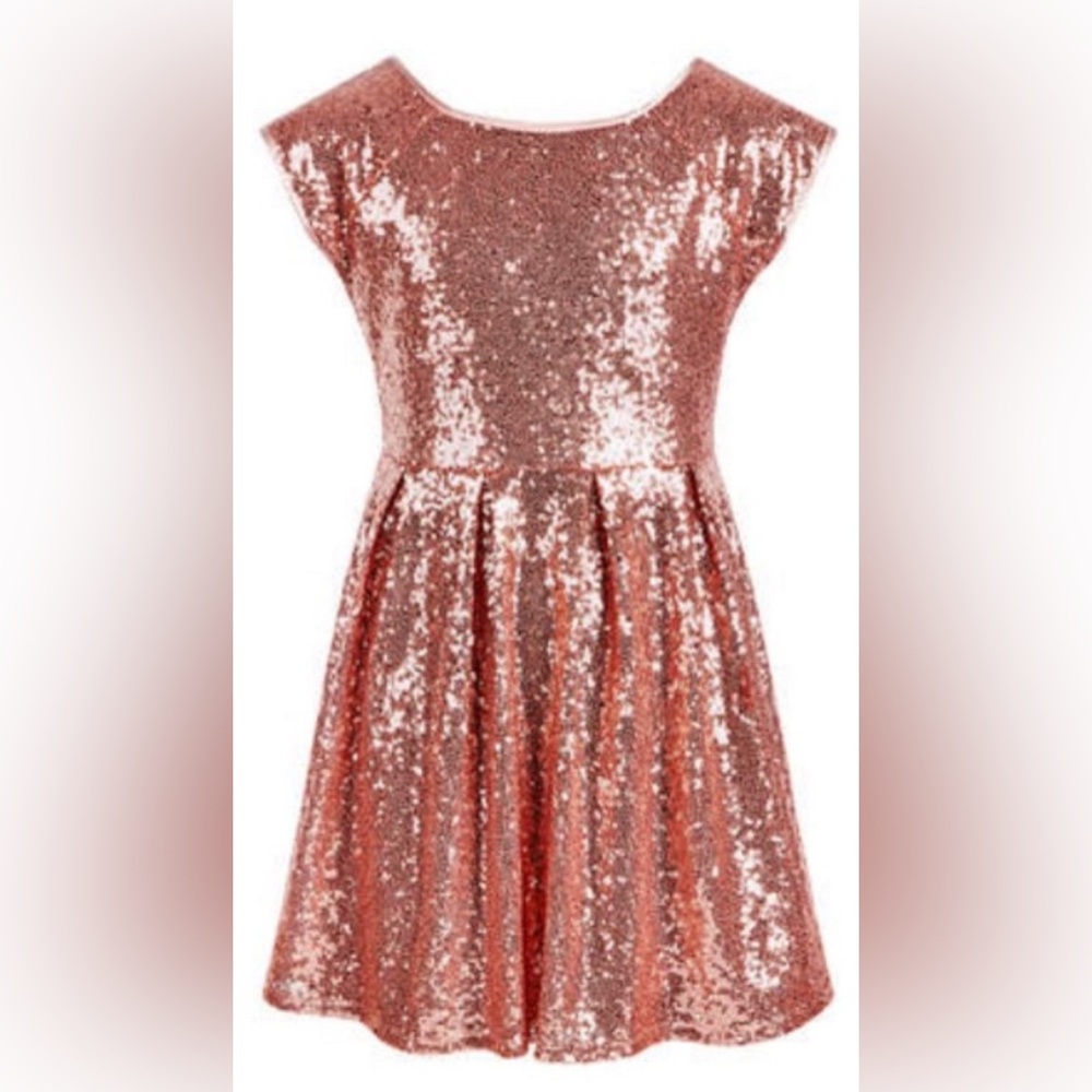 Epic Threads Rose Sparkle Flare Dress Size Small Blush Pink